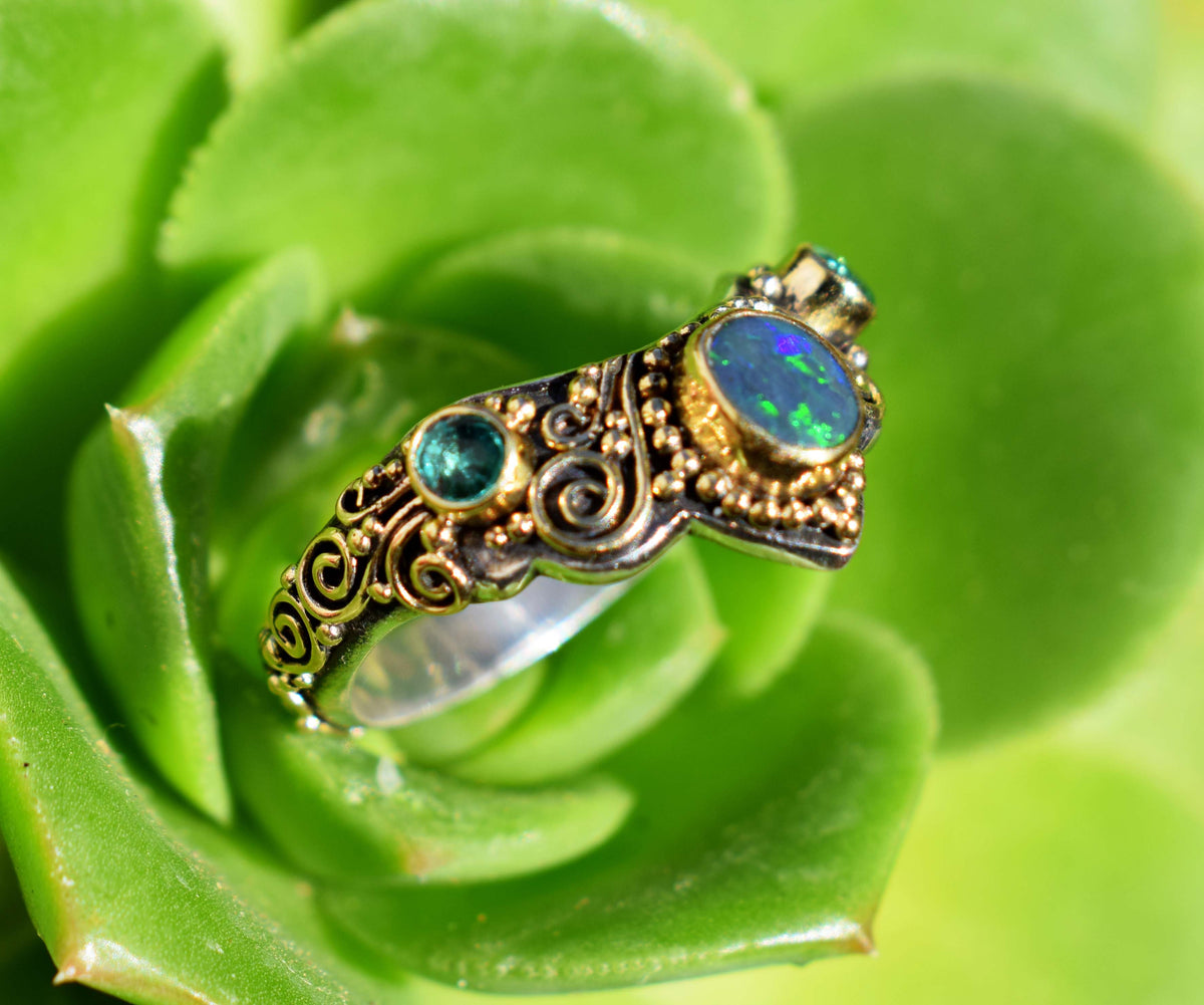 Anillo Fusión Ópalo Esmeraldas