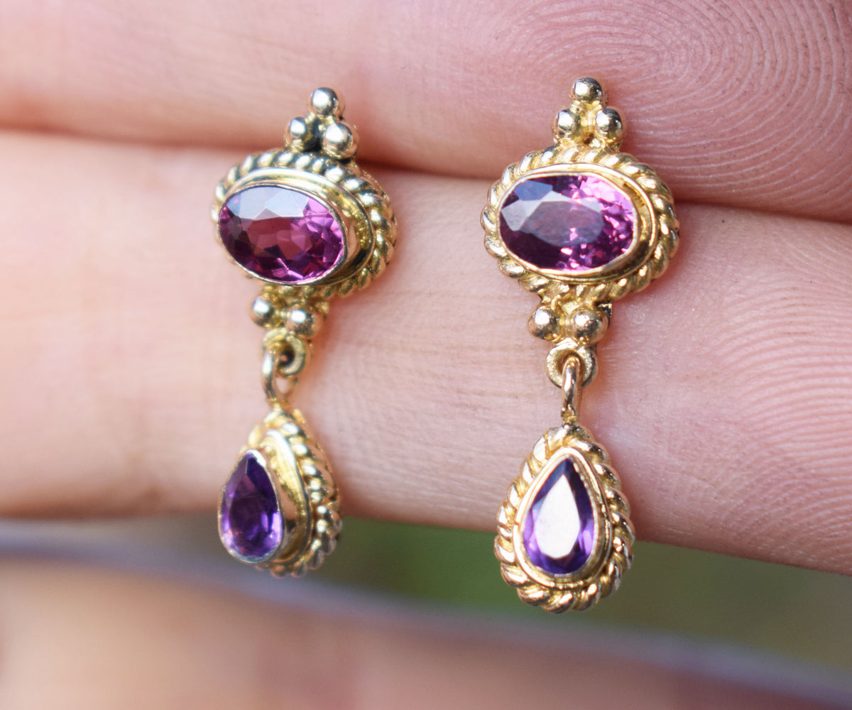 Aros Oval Drop Rodolitas