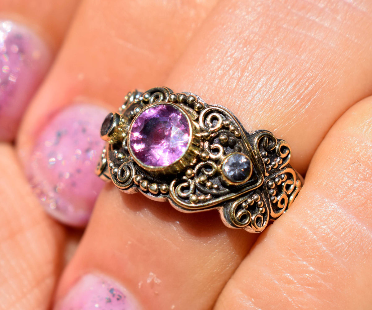 Anillo Alma Zafiro Rosa