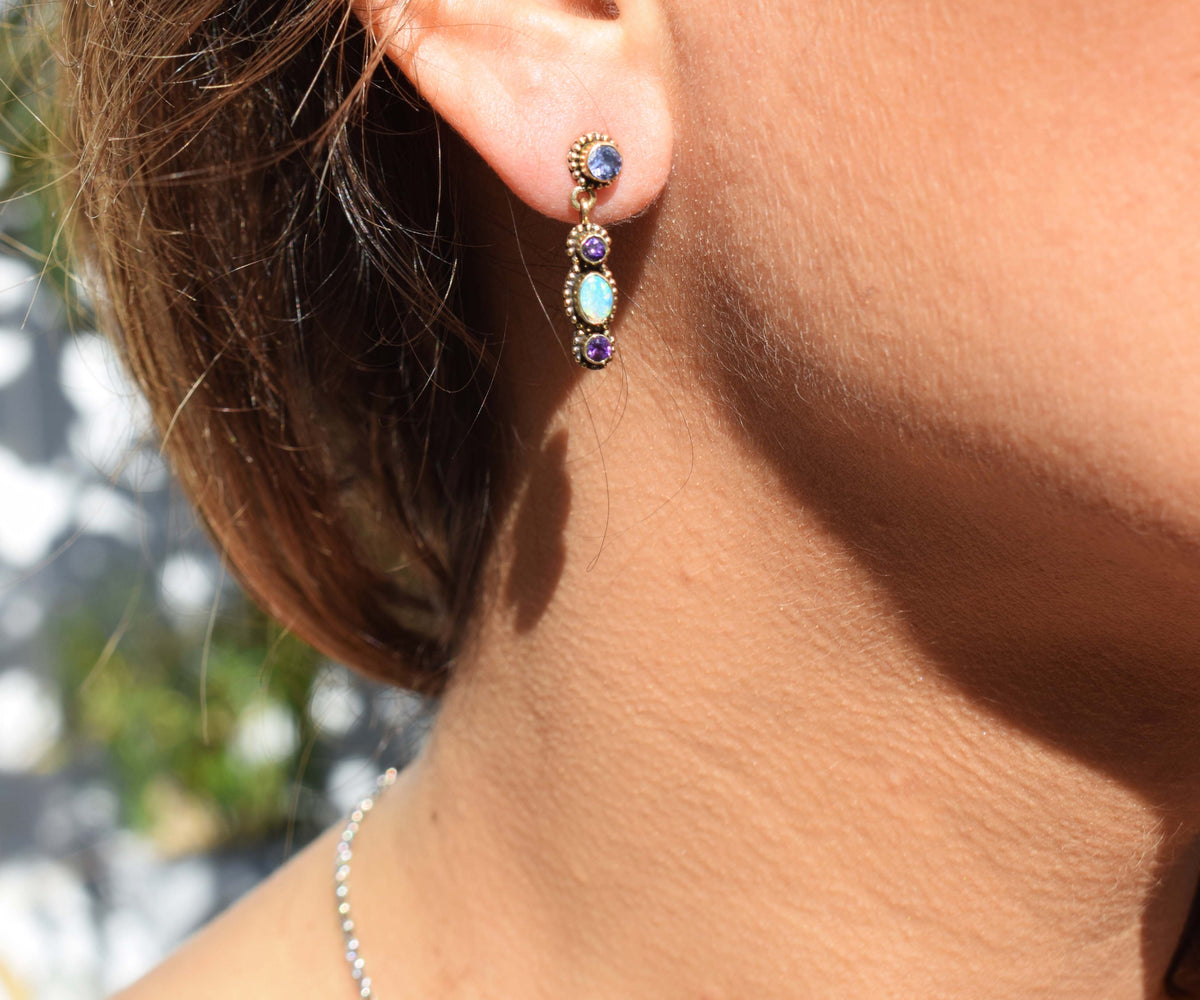 Aros Roma Opalos y Amatistas