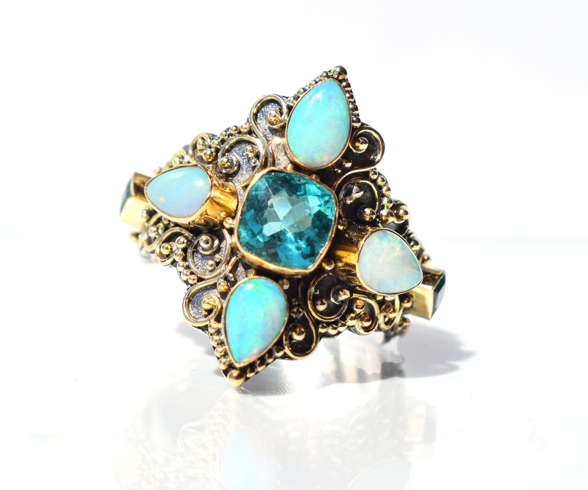 Anillo Goa Apatita Opalo