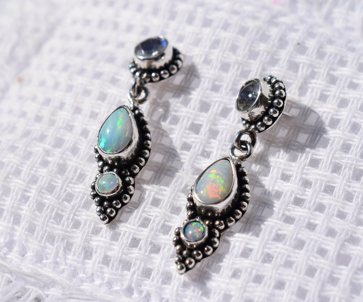 Aros Roma Opalos y Piedra Luna