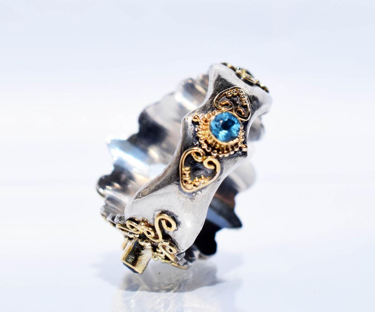 Anillo Ocean Aguamarina