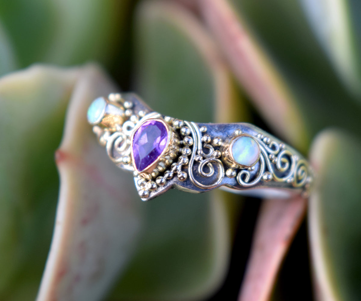 Anillo Fusión Amatista Opalo