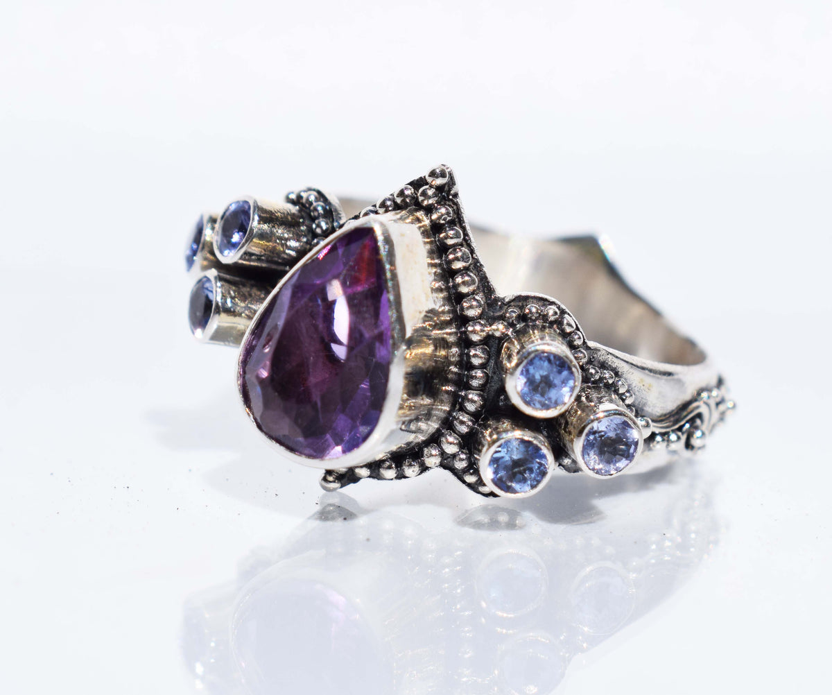 Anillo Venecia Amatista Tanzanitas