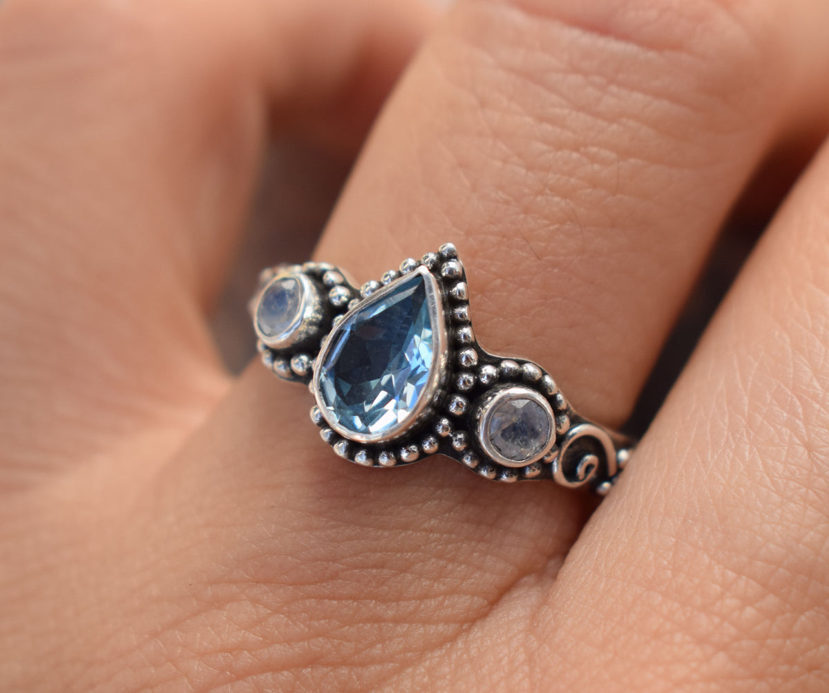 Anillo Roma Topacio Gota