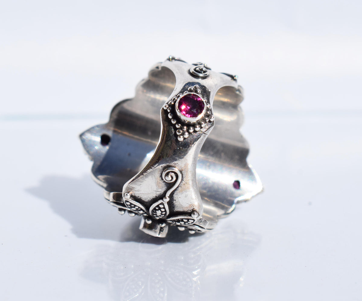 Anillo Lotus Zafiro Estrella