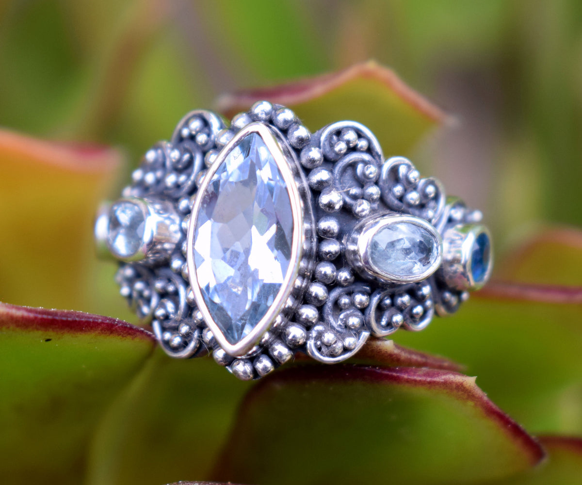 Anillo Ajna Aguamarina