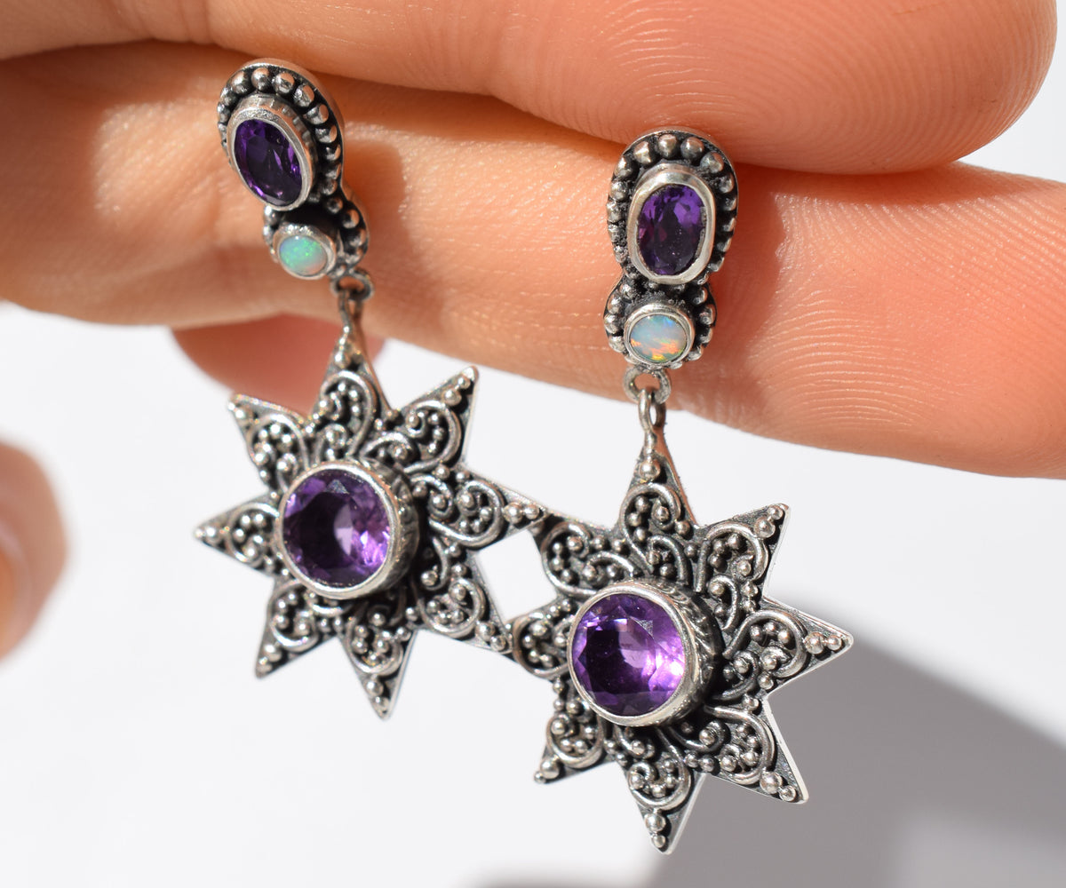 Aros Venus Amatistas