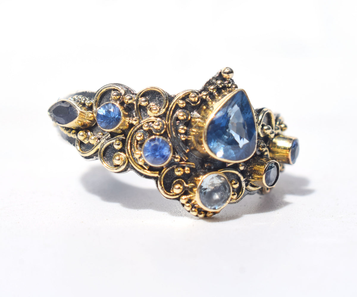 Anillo Magic Lotus Zafiro