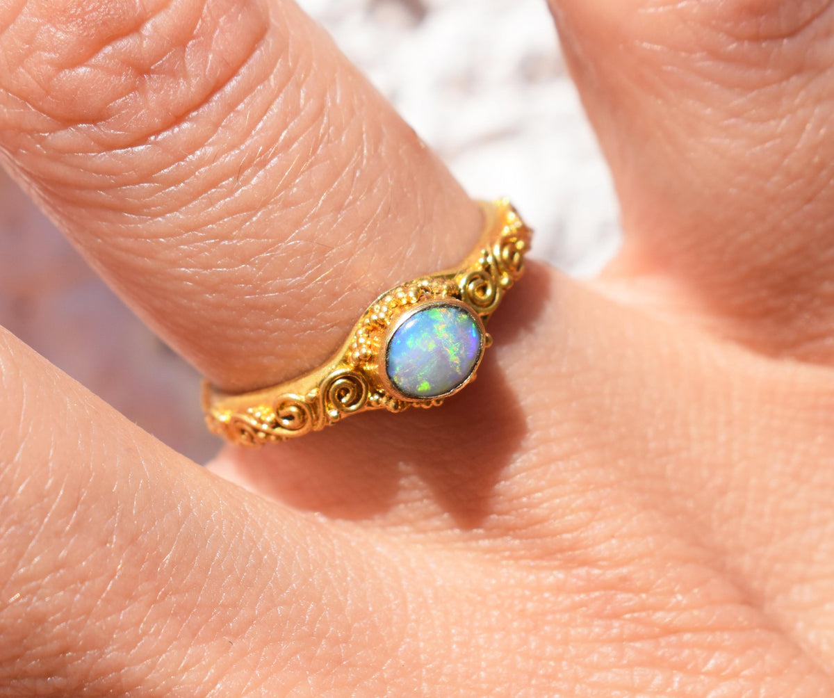 Anillo Gold Dreams Ópalo