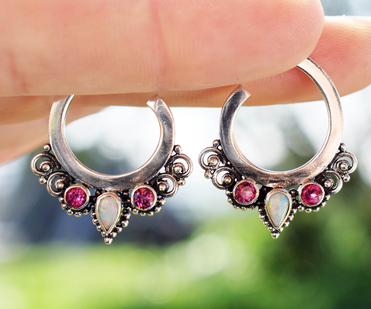 Argollas Basic Opalo Rodolita