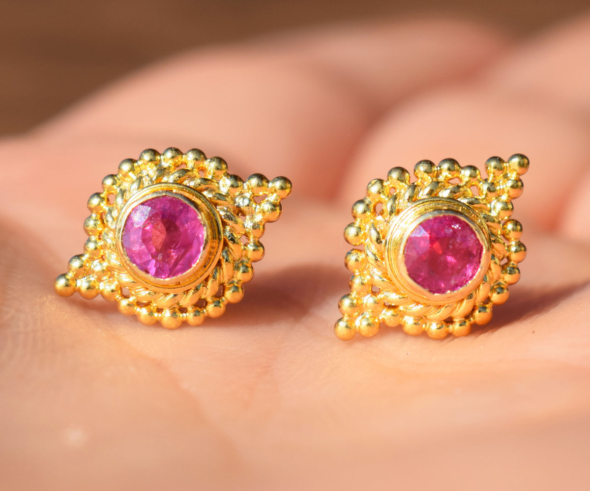 Aros Basic Zafiro Rosado