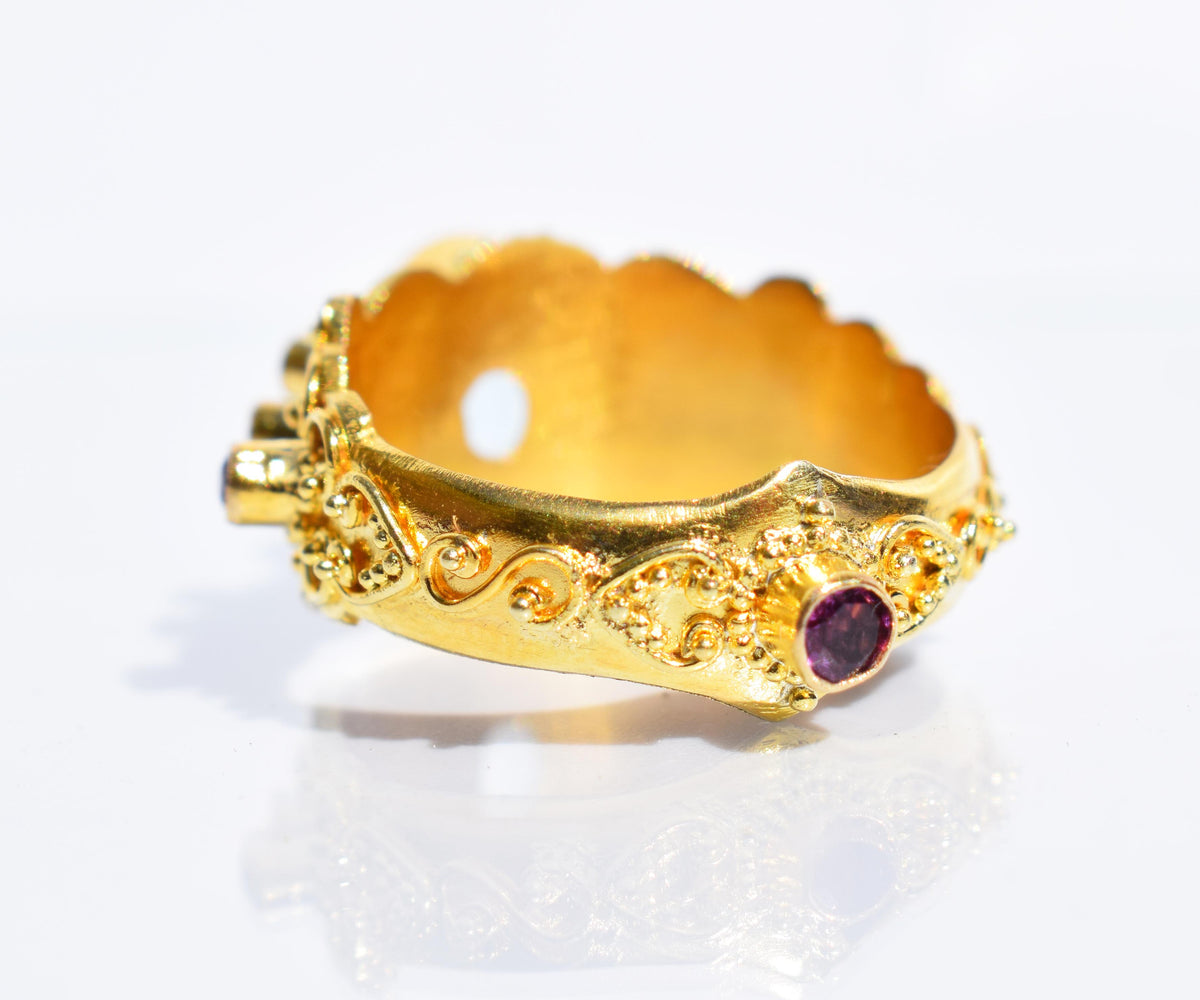 Anillo Kaya Gold Aguamarina