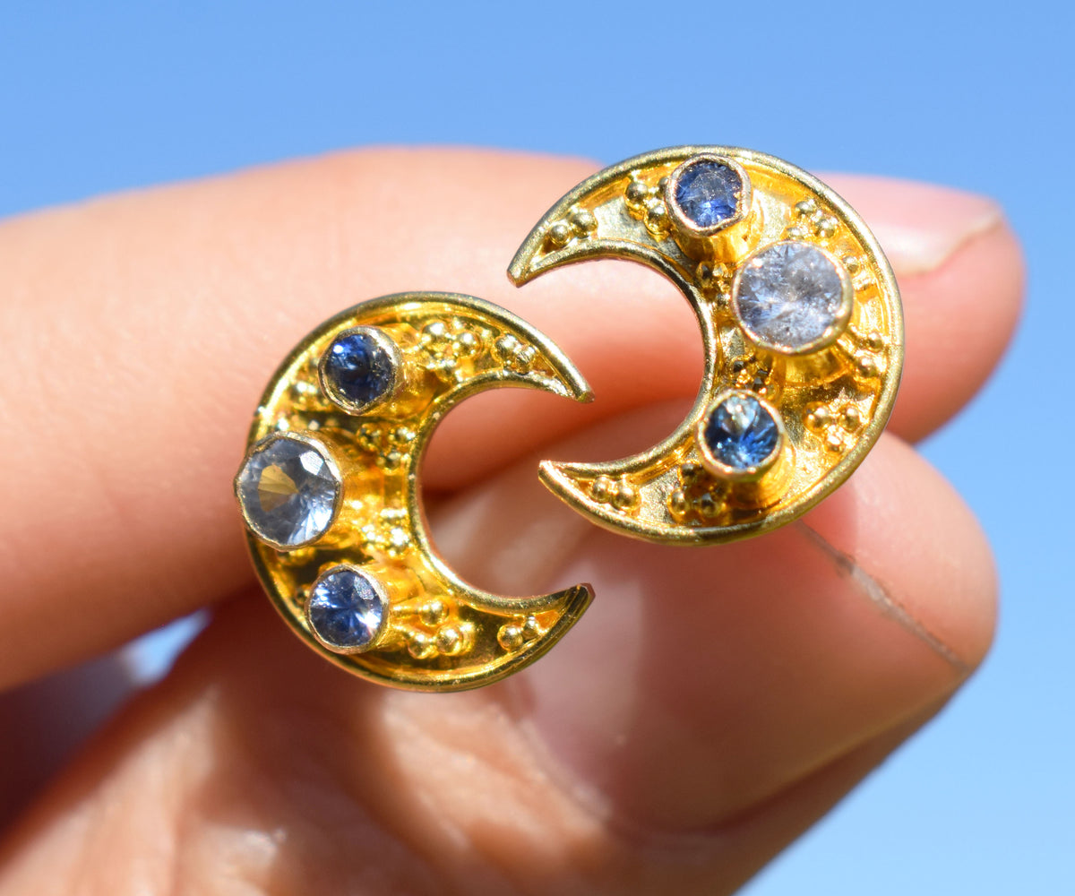 Aros Claro de Luna Zafiros