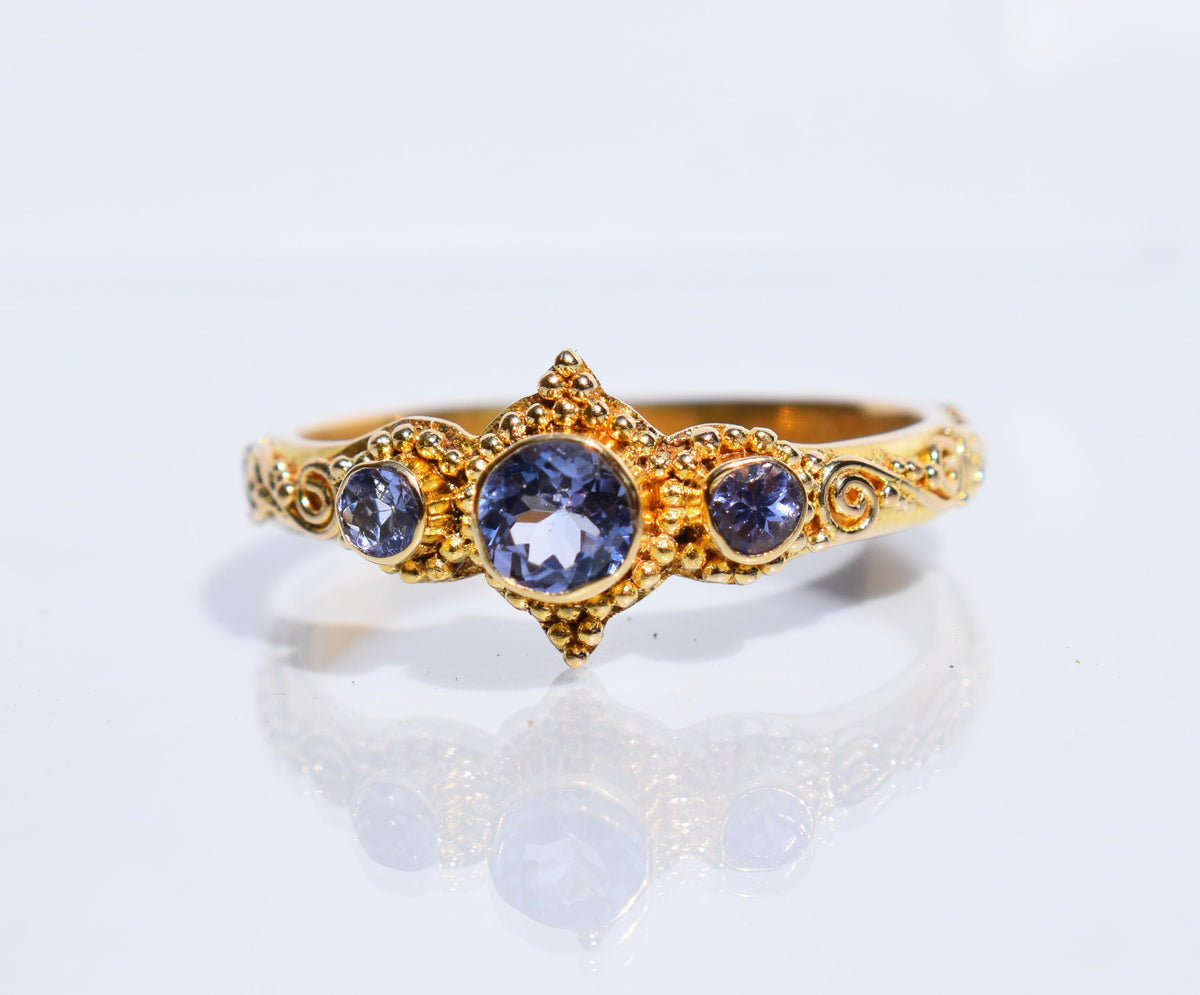 Anillo Roma Gold Tanzanita