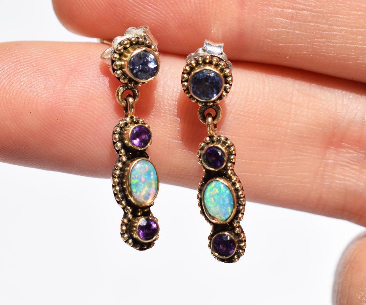 Aros Roma Opalos y Amatistas