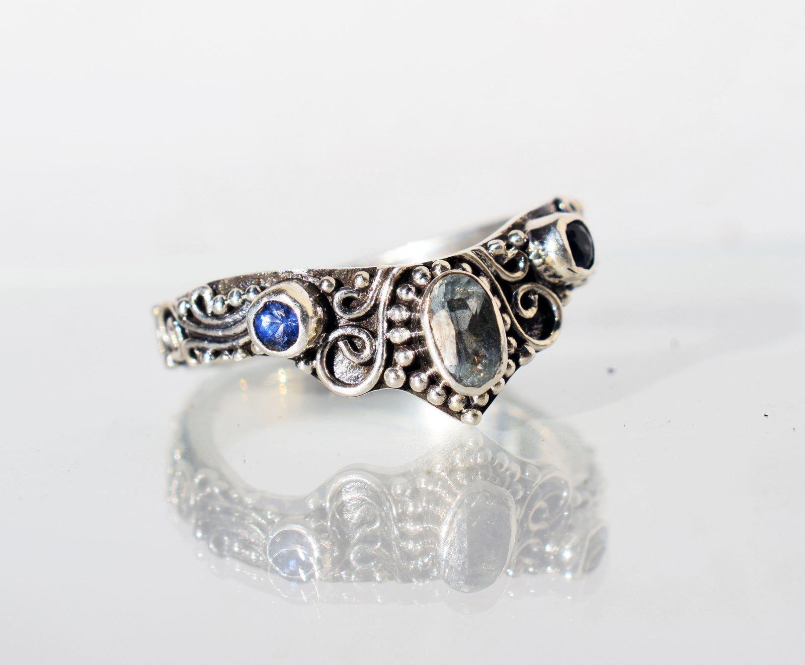 Anillo Fusión Aguamarina