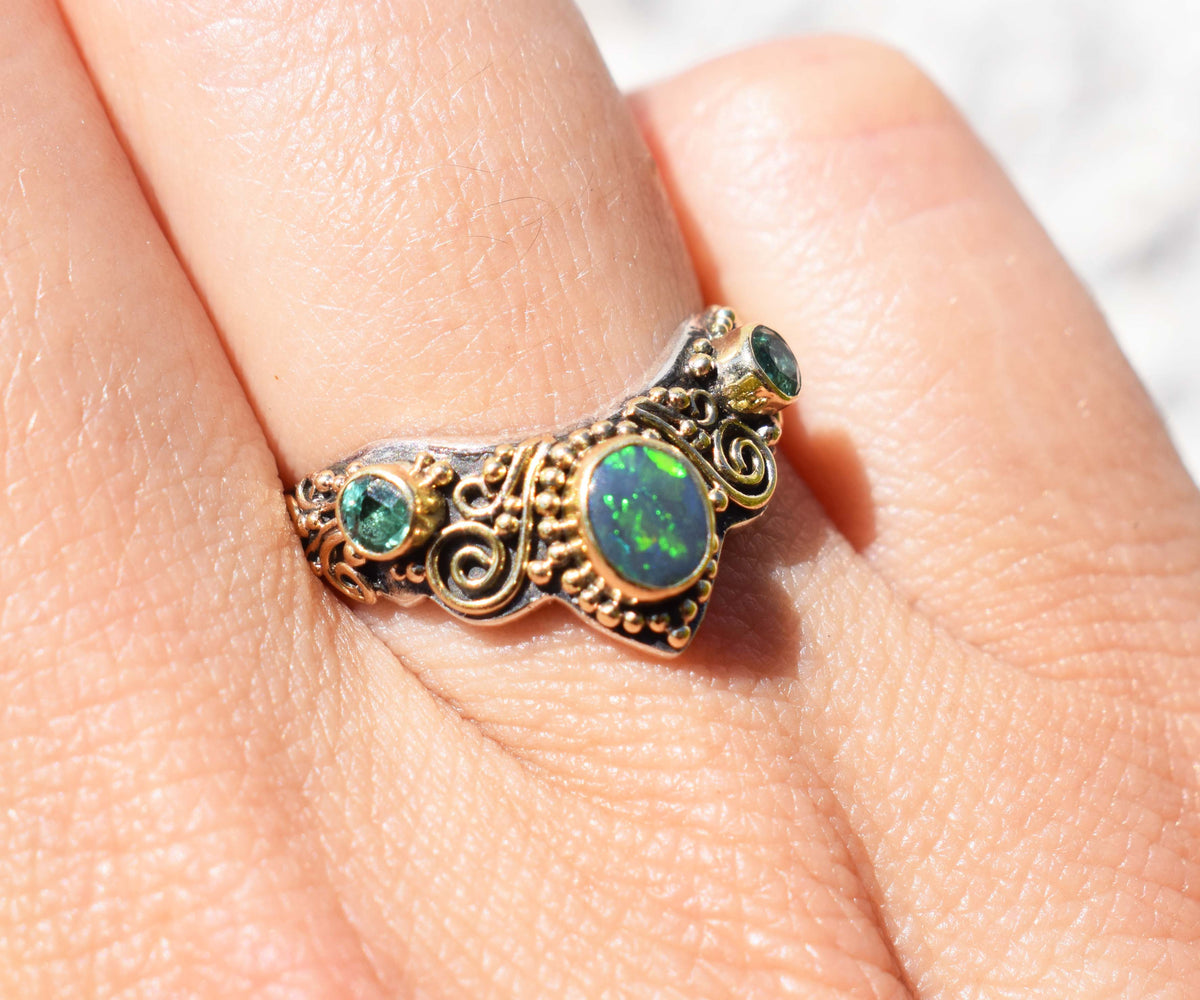 Anillo Fusión Ópalo Esmeraldas