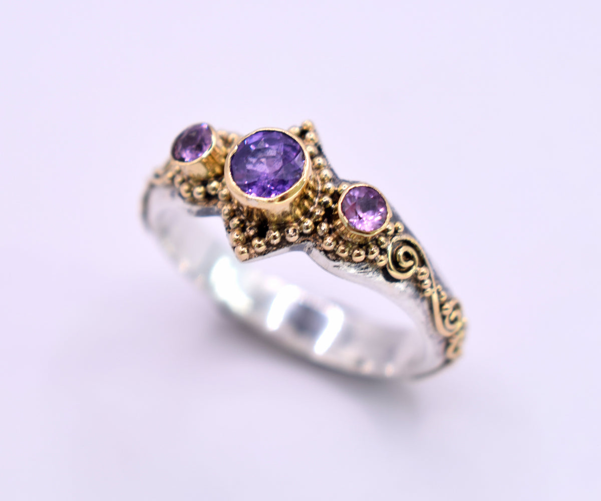 Anillo Roma Zafiro Lavanda