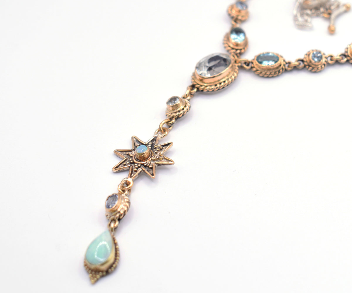 Collar Constelaciones Aguamarina