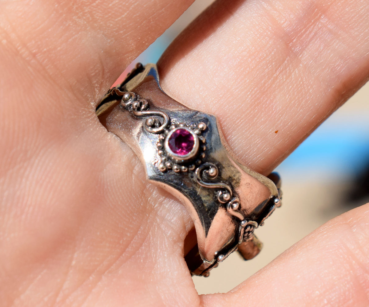 Anillo Lotus Cuarzo rosado