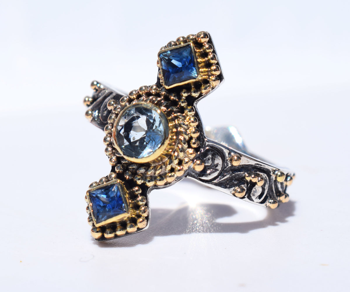 Anillo Orión Aguamarina