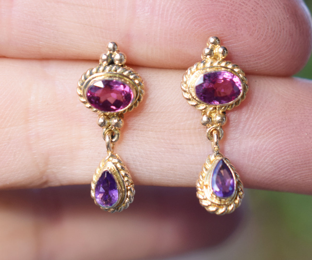 Aros Oval Drop Rodolitas