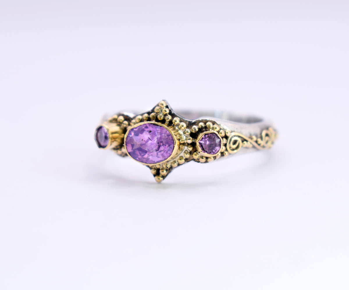 Anillo Roma Zafiro rosado