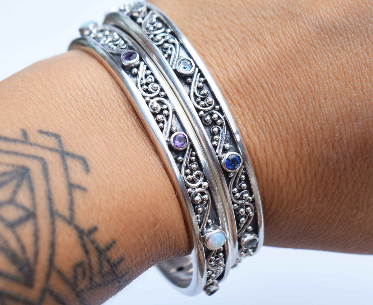 Pulsera  Basic Opalos Amatistas