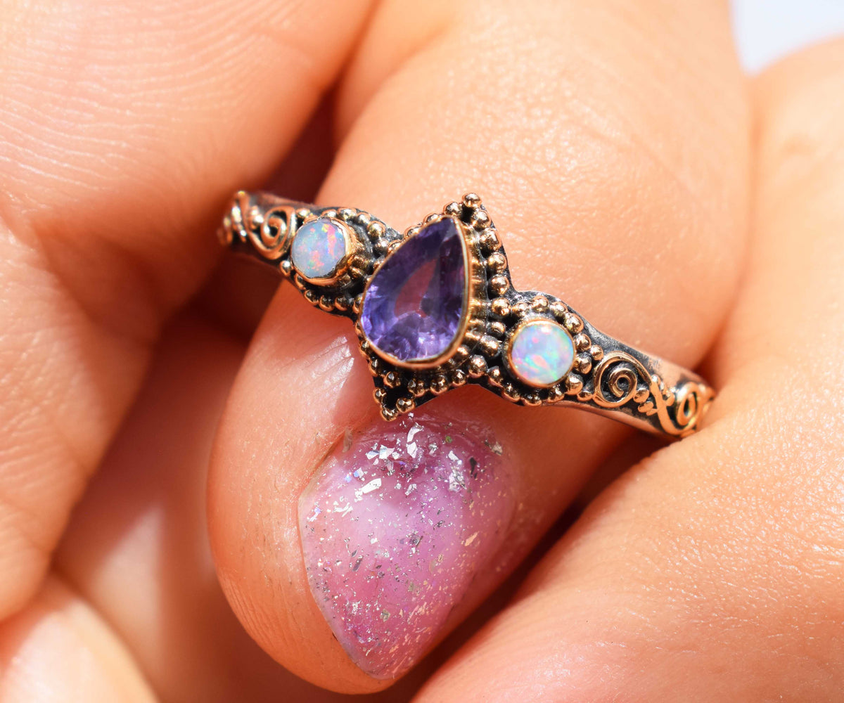 Anillo Roma Zafiro Rosado