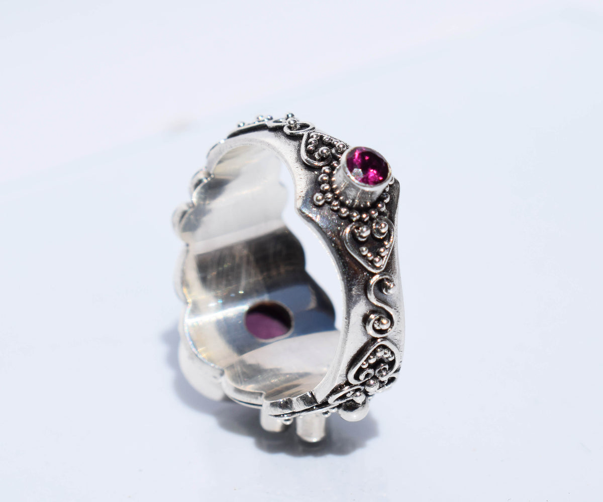 Anillo Kaya  Rodolita