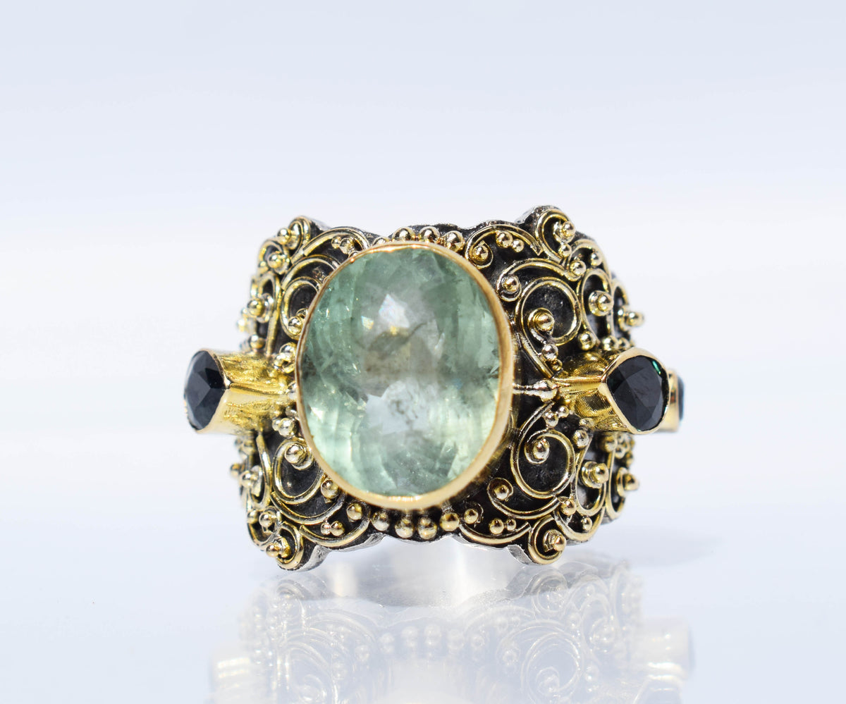 Anillo Atma Aguamarina