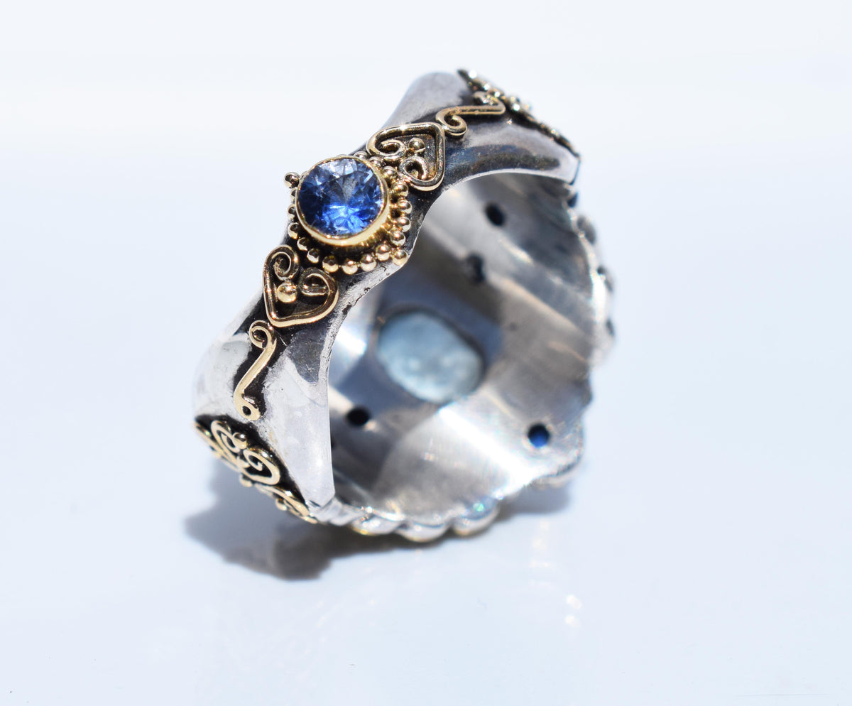 Anillo Love Aguamarina