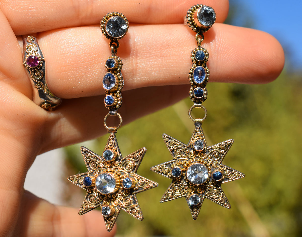 Aros Venus Aguamarinas