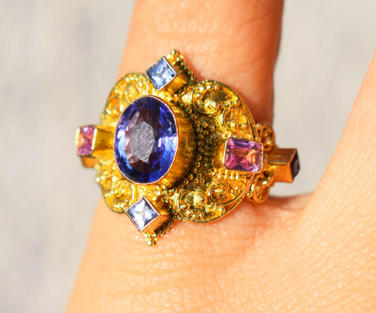 Anillo Gold Agra Tanzanita