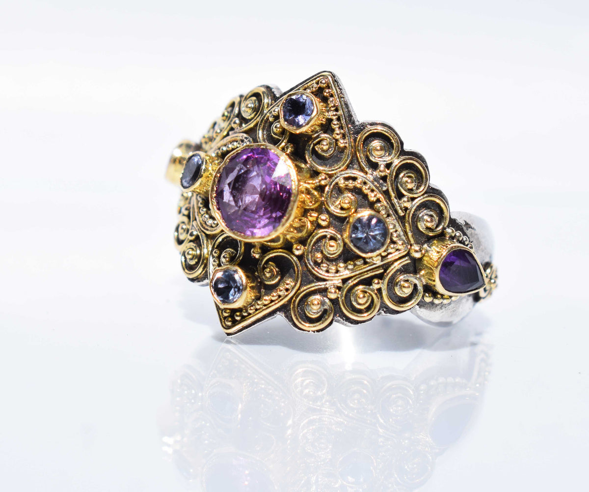 Anillo Habibi Zafiro Lavanda