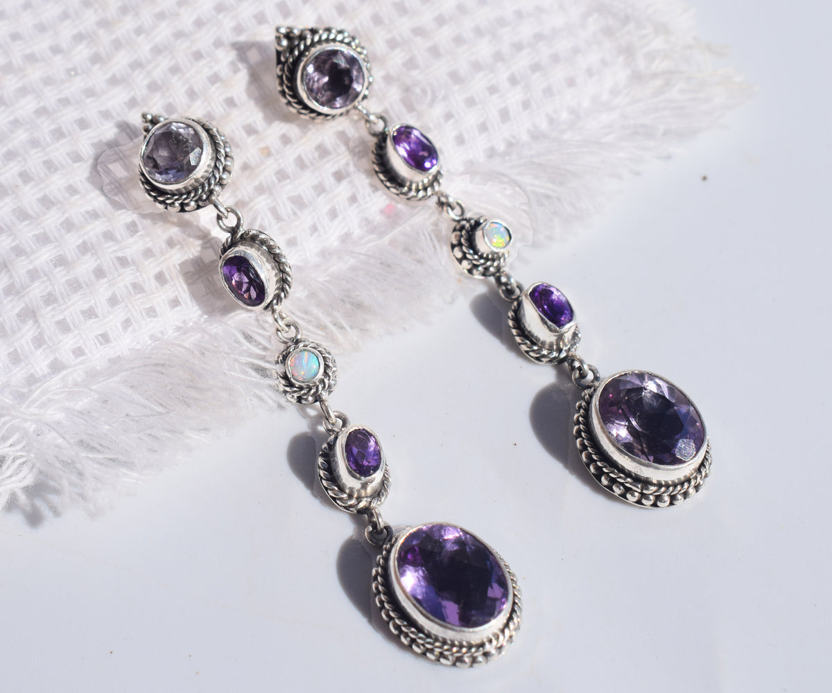 Aros Cascada Amatista