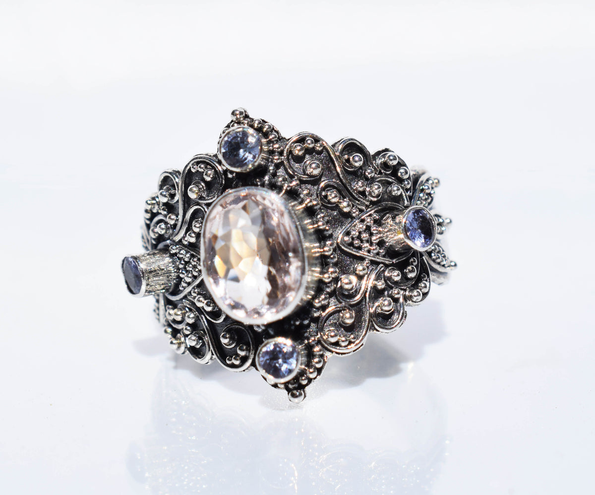 Anillo Lotus Morganita