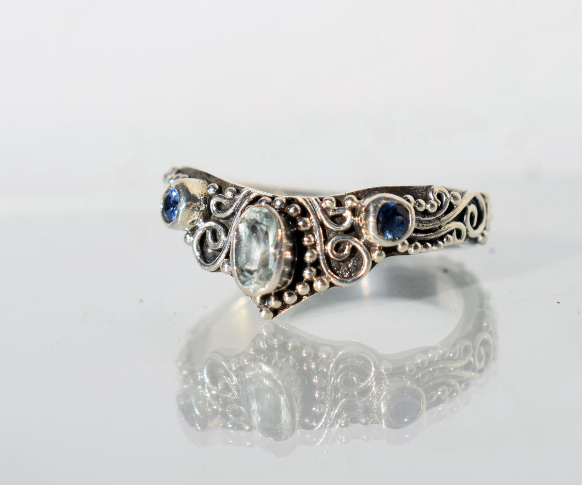 Anillo Fusión Aguamarina