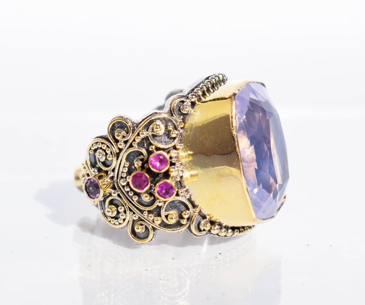 Anillo Kaya Amatista perla