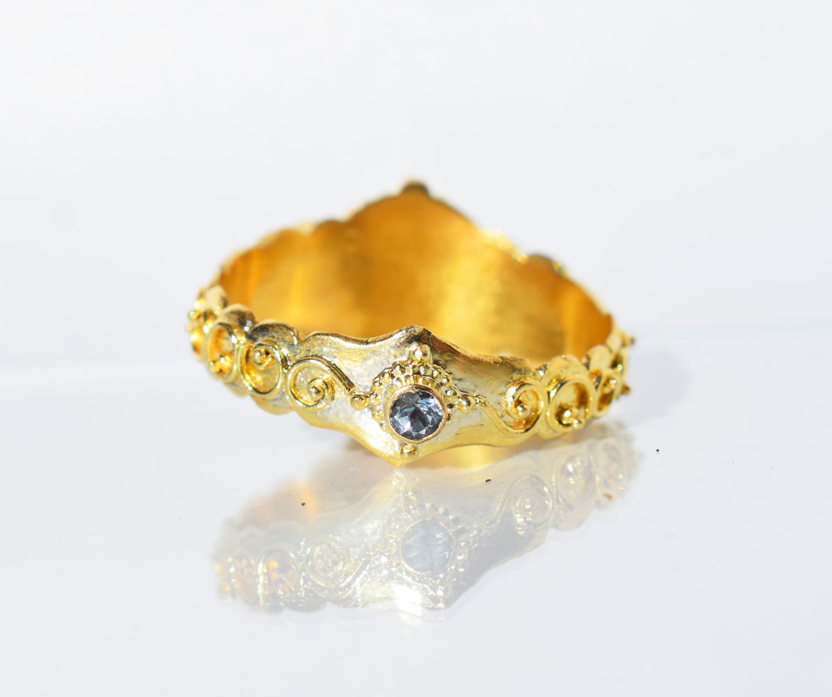 Anillo Azahara gold Opalo