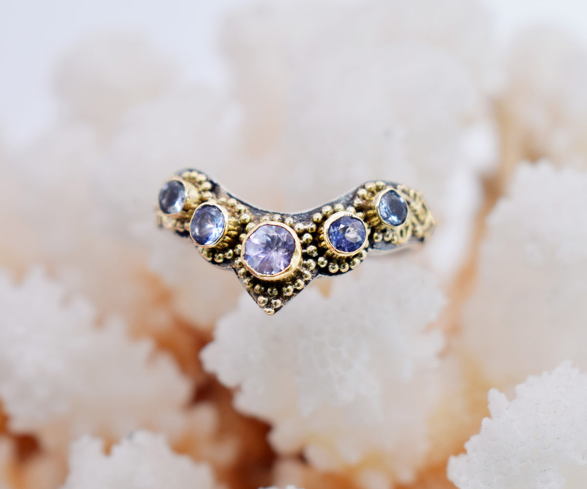 Anillo Fusión tanzanitas