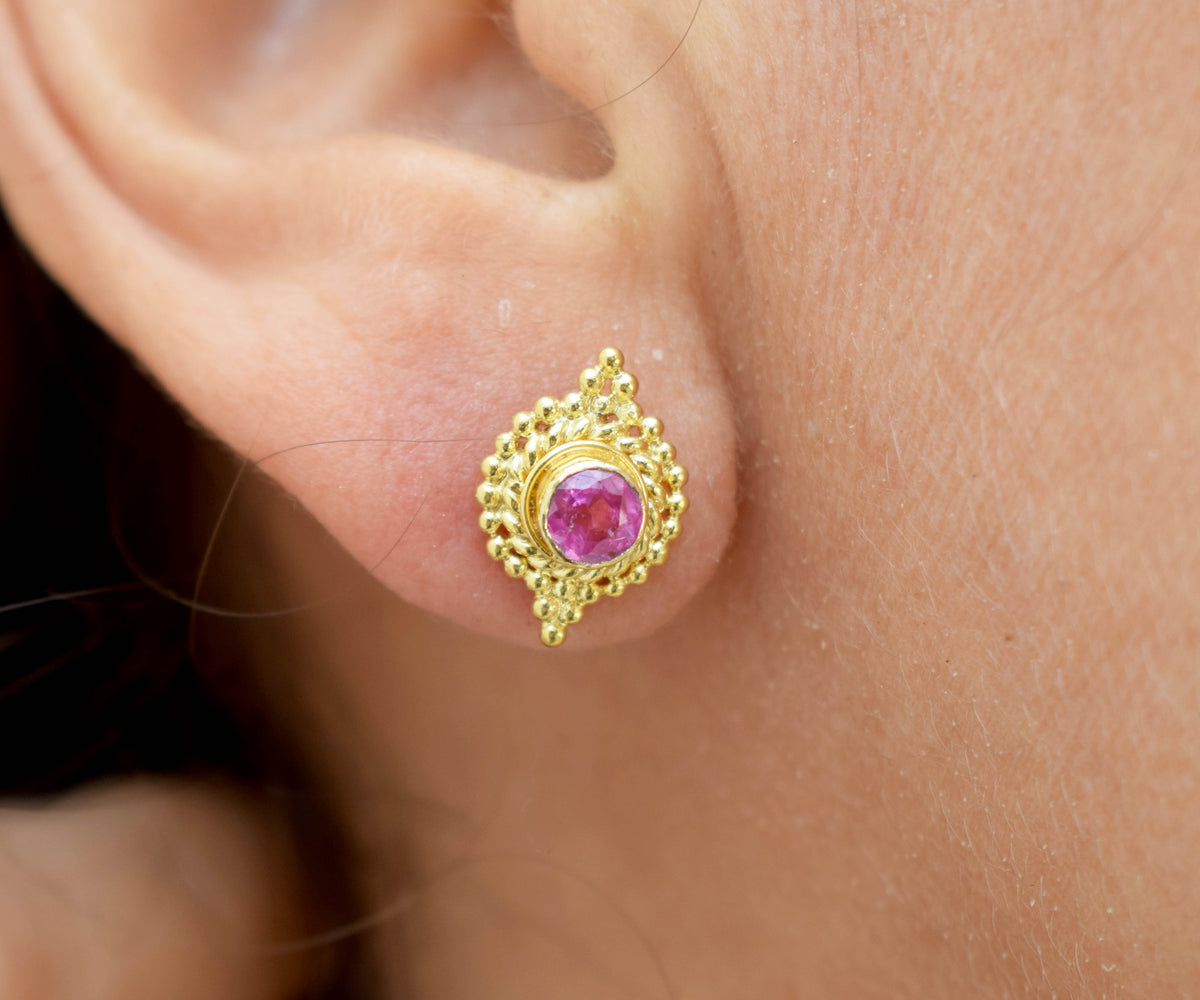 Aros Basic Zafiro Rosado