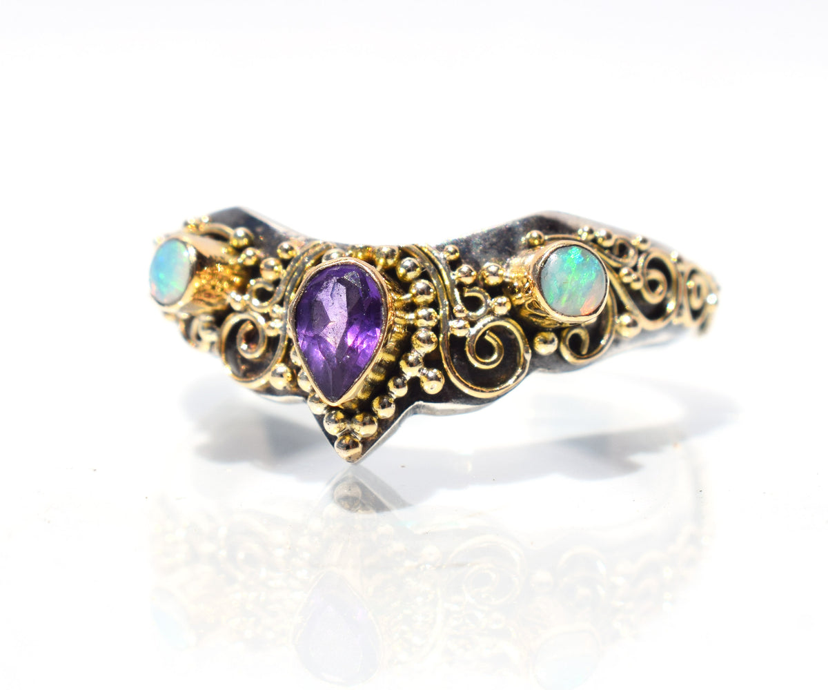 Anillo Fusión Amatista Opalo