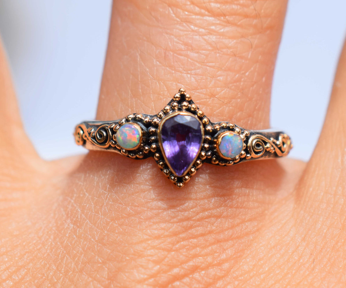 Anillo Roma Zafiro Rosado