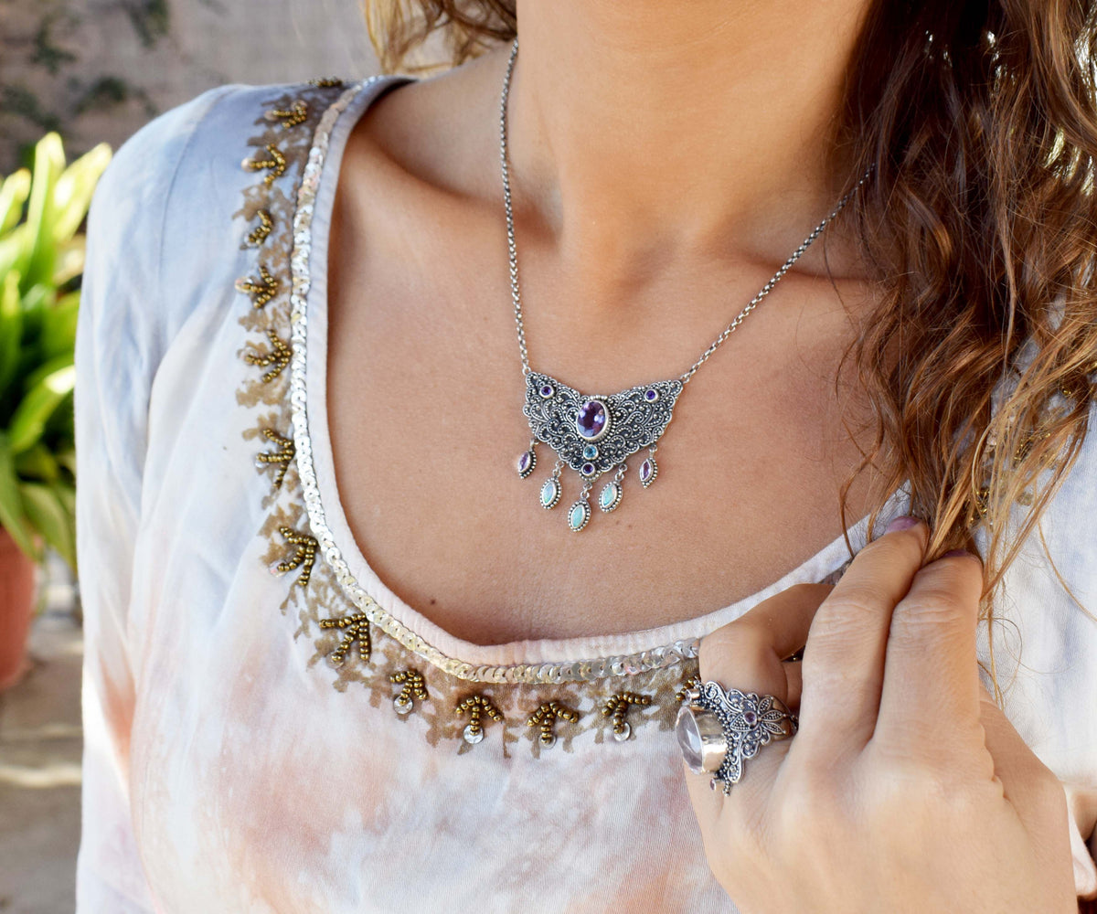 Collar Florecer Amatista