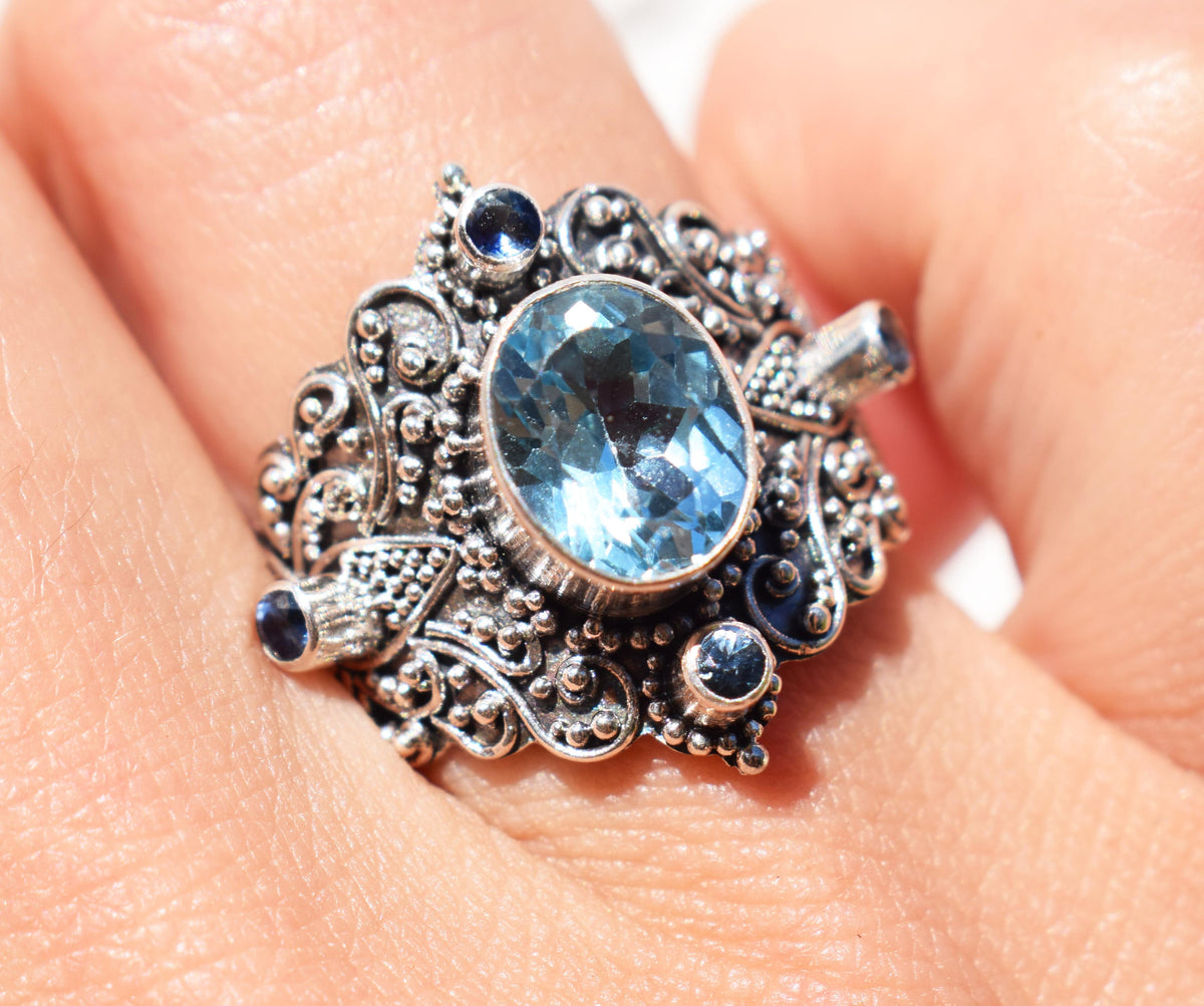 Anillo Lotus Topacio