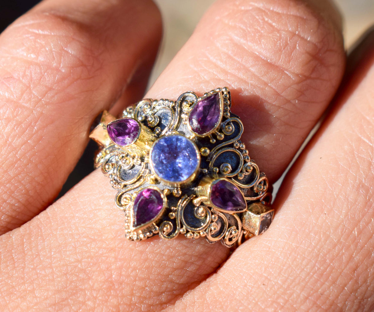 Anillo Goa Tanzanita