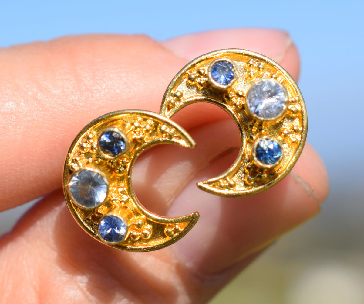 Aros Claro de Luna Zafiros